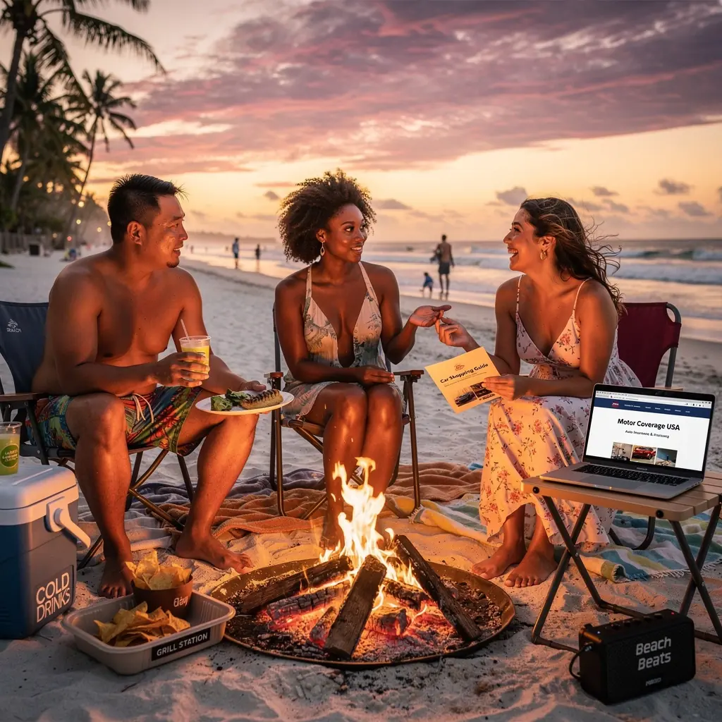 Сравнение различных полисов автострахования на экране компьютера.