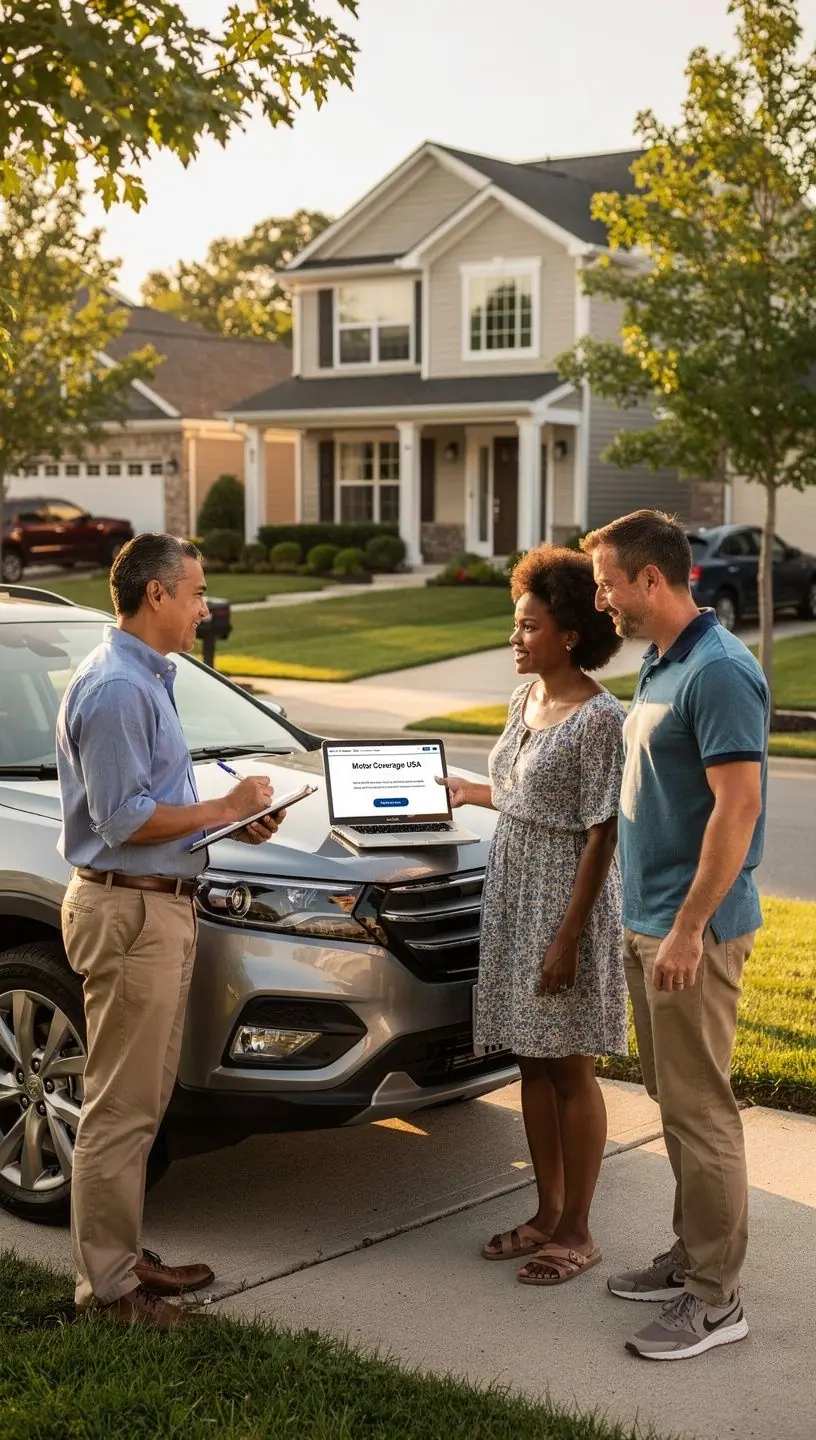 Изображение безопасного вождения с упором на страхование