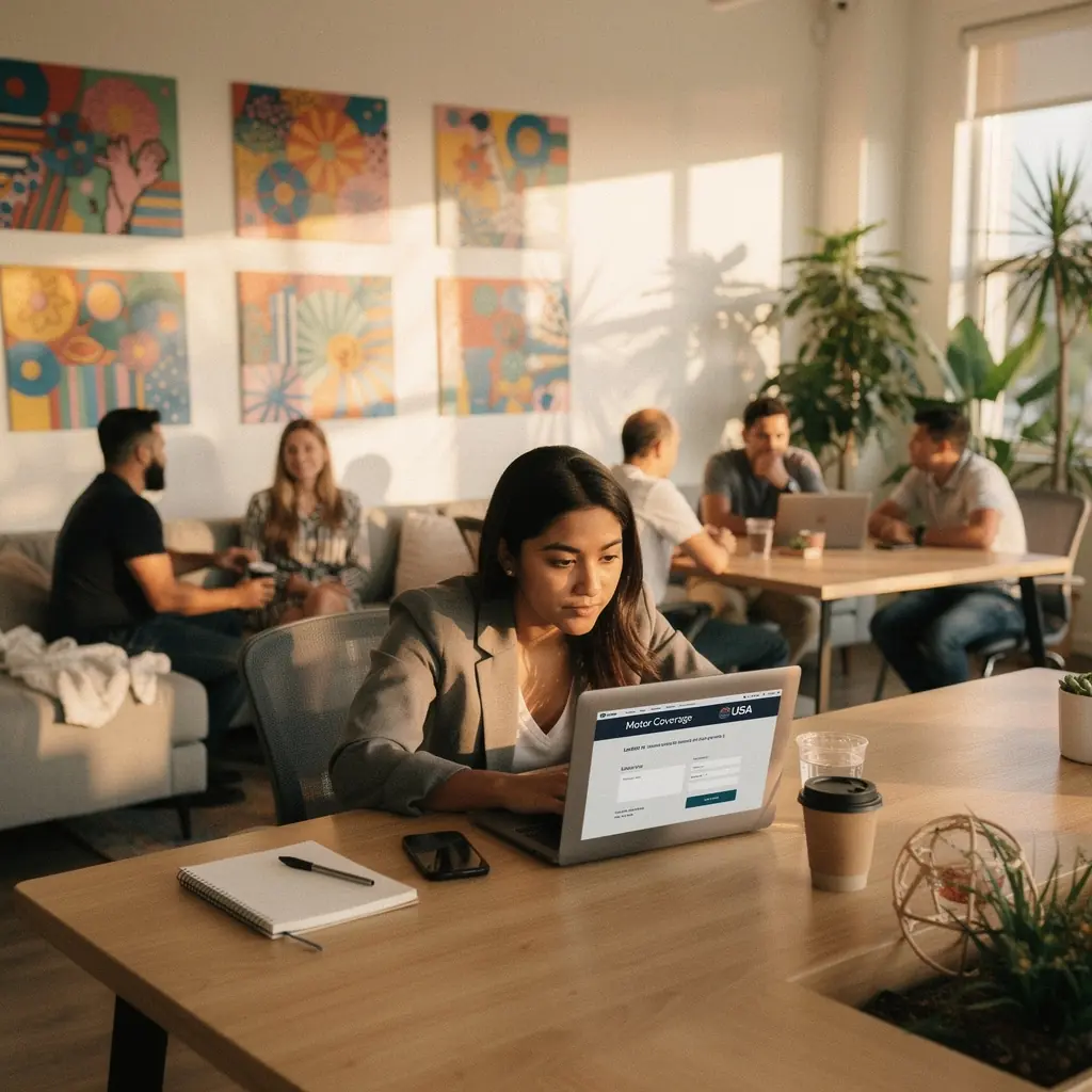 Автомобиль на фоне красивого пейзажа с текстом "Страхование на любой вкус"