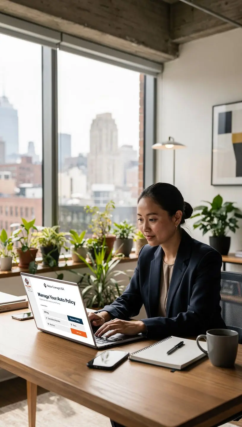 Компьютерный экран с онлайн-калькулятором, показывающим мгновенные расценки на страхование автомобилей.